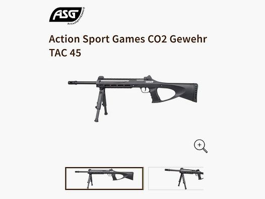 TAC 45 Co2 fucile ad aria compressa 21 colpi caricatore! Nuovo!