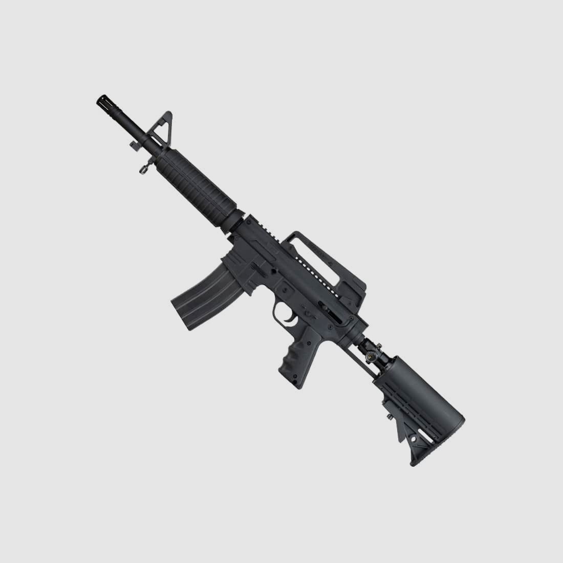 DELTA SIX MFG-Un marqueur de paintball Magfed M16/M4 avec crosse à air (noir)