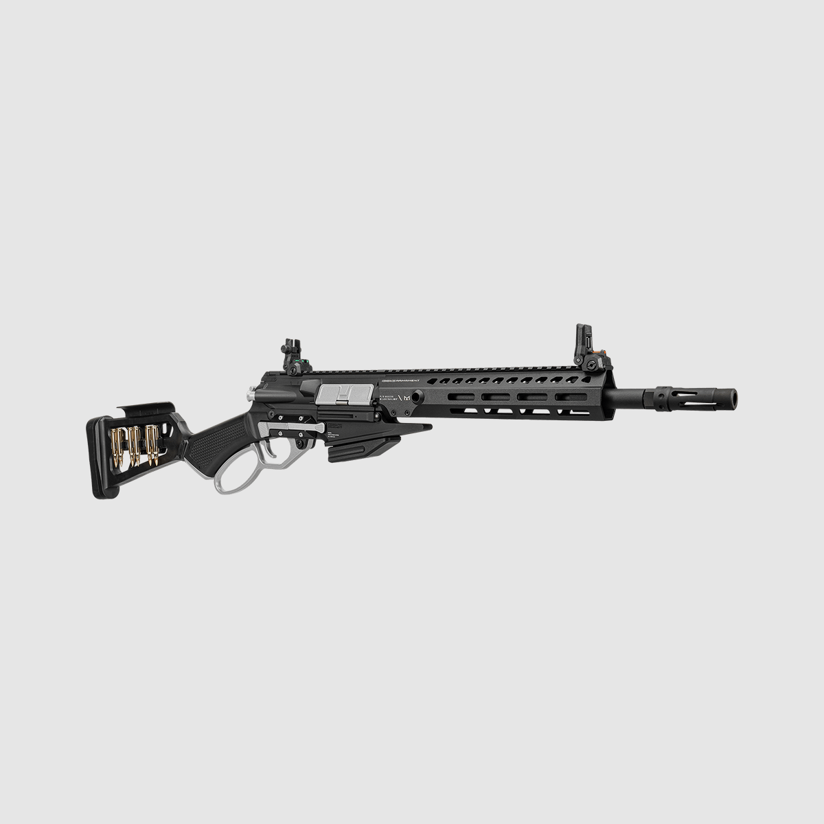 LevAR PLATA Gas Powered Lever Action Rifle with Aluminum Handguard in Black -F- | G&G, image 5 of 8