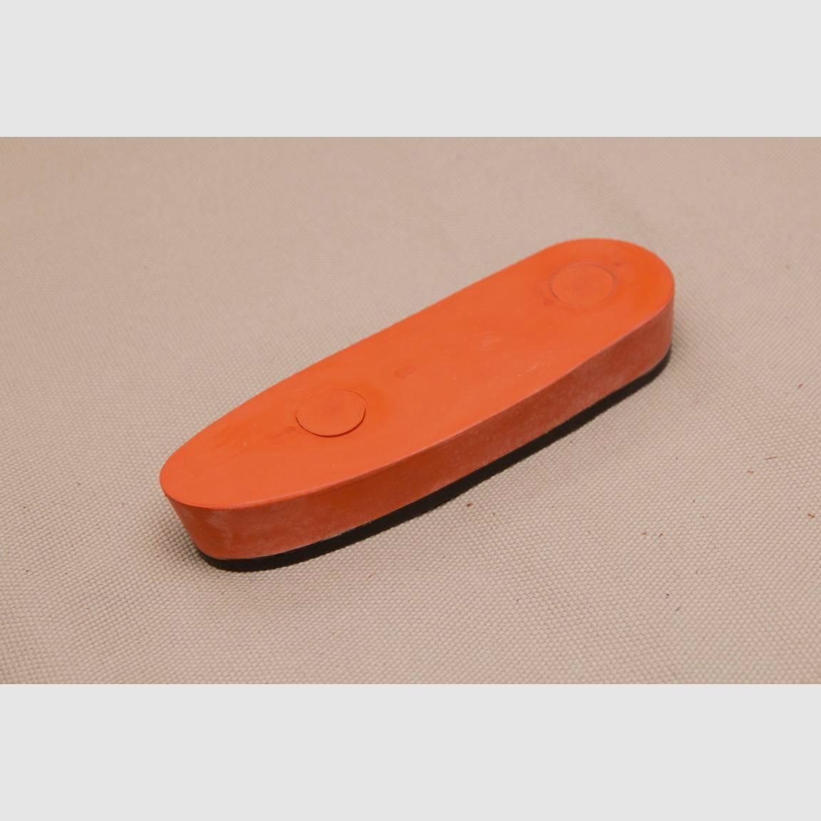 S.W. Silver butt cap London red with drop nose - the original - classic rubber recoil pad, Safari rubber butt cap No. 4