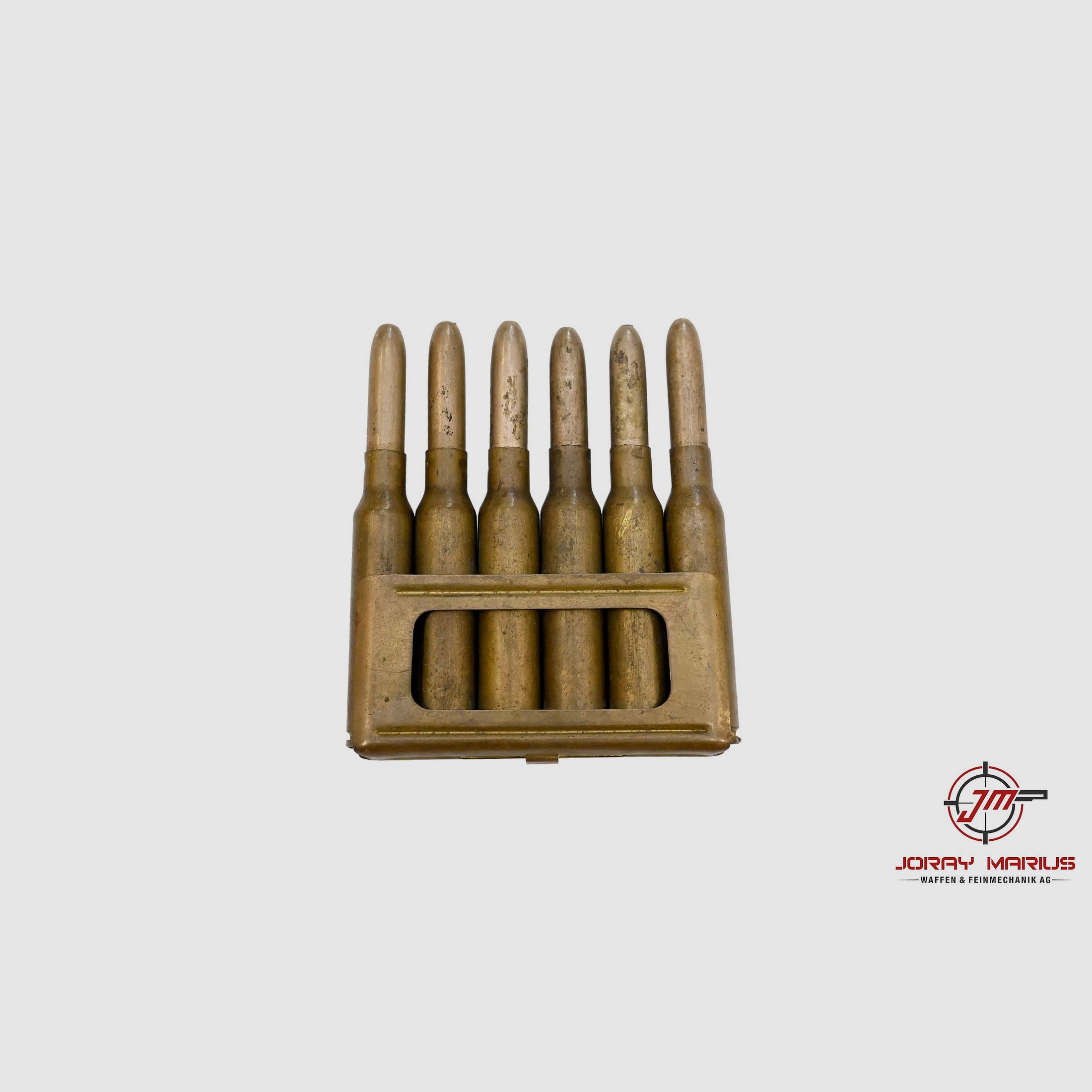 6.5 Carcano naboje kolekcjonerskie z oryginalnym klipsem ładunkowym (6 nabojów)