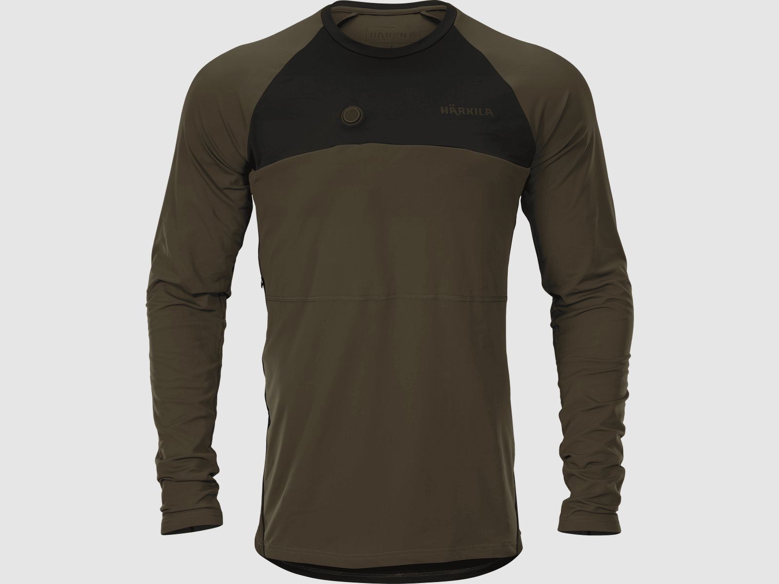 Härkila Heat USB-C L/S T-shirt Men Willow Green/Black 4XL