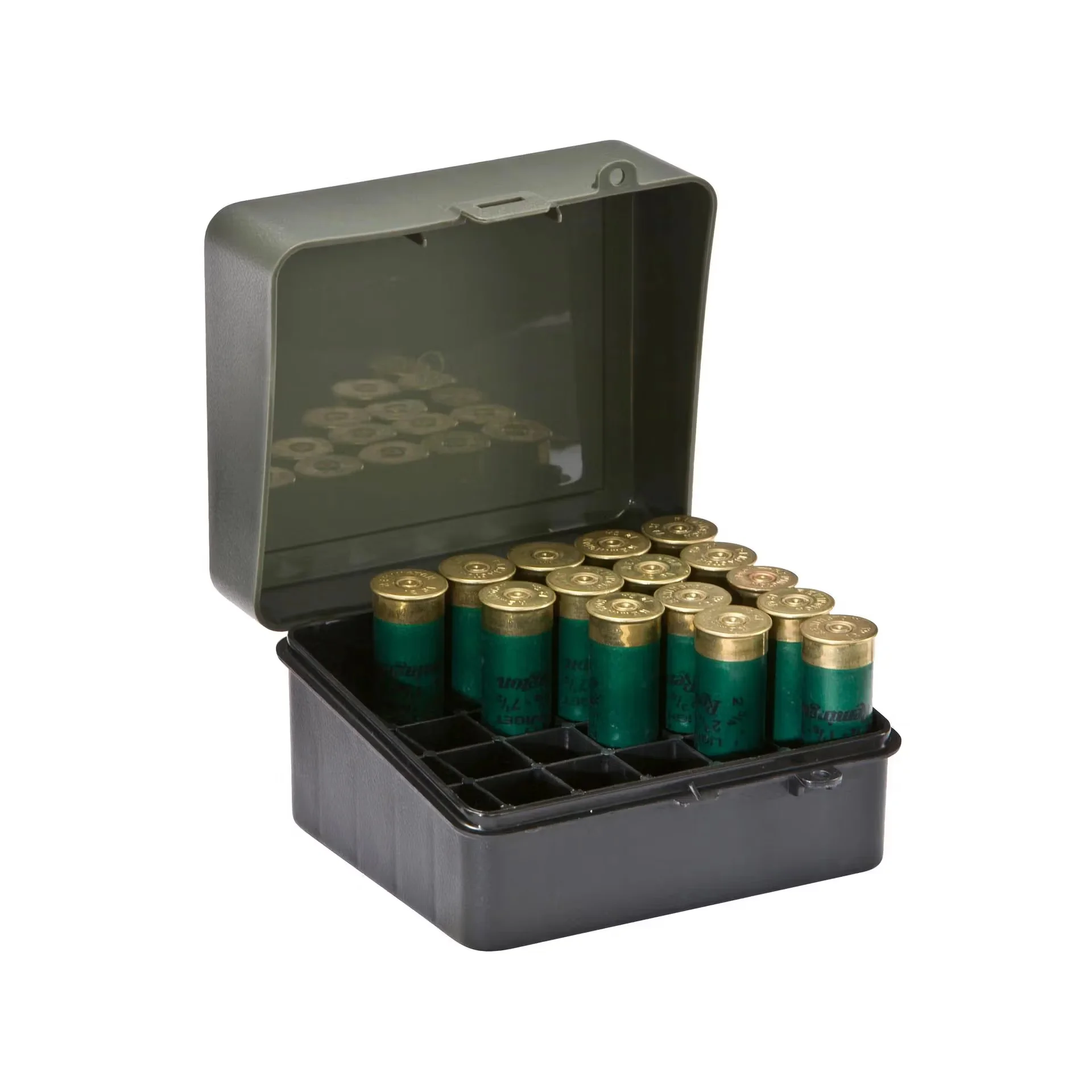 Plano Cartridge Box Cal. 12 and 16 OD Green with Hole for a Lock