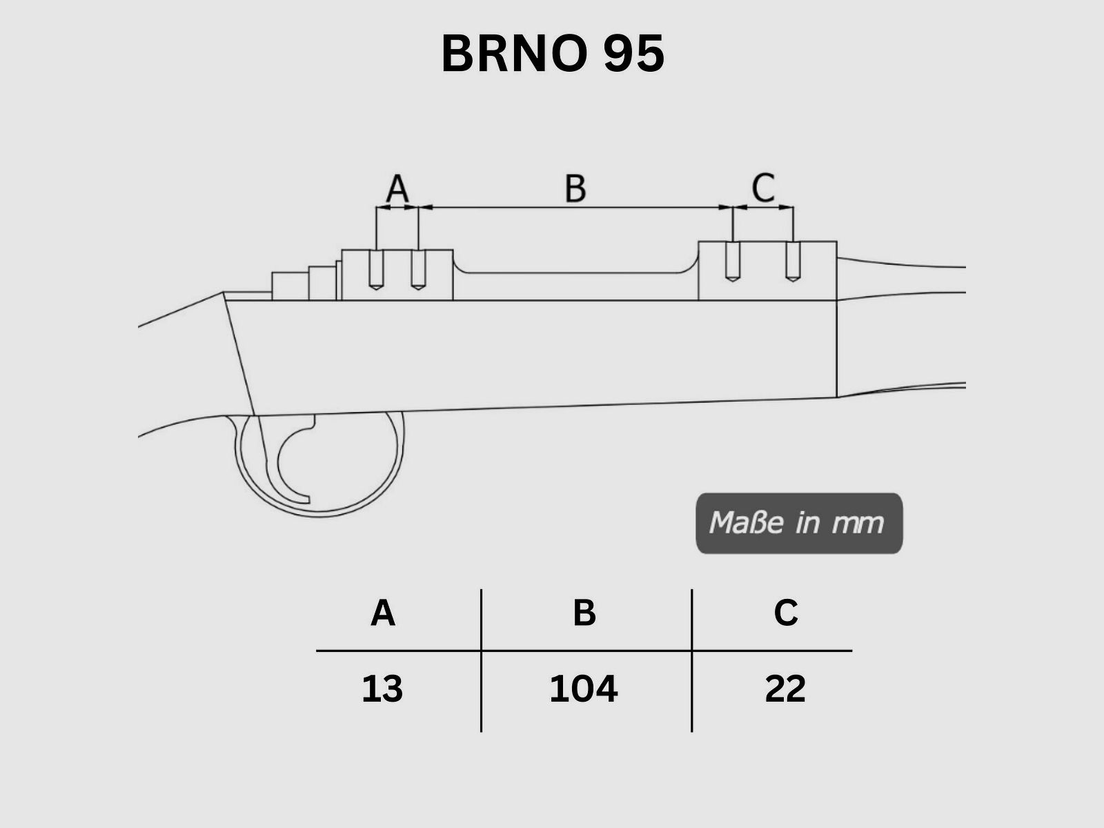 Rifle Doc Picatinny Weaver STAHL Schiene für BRNO 98