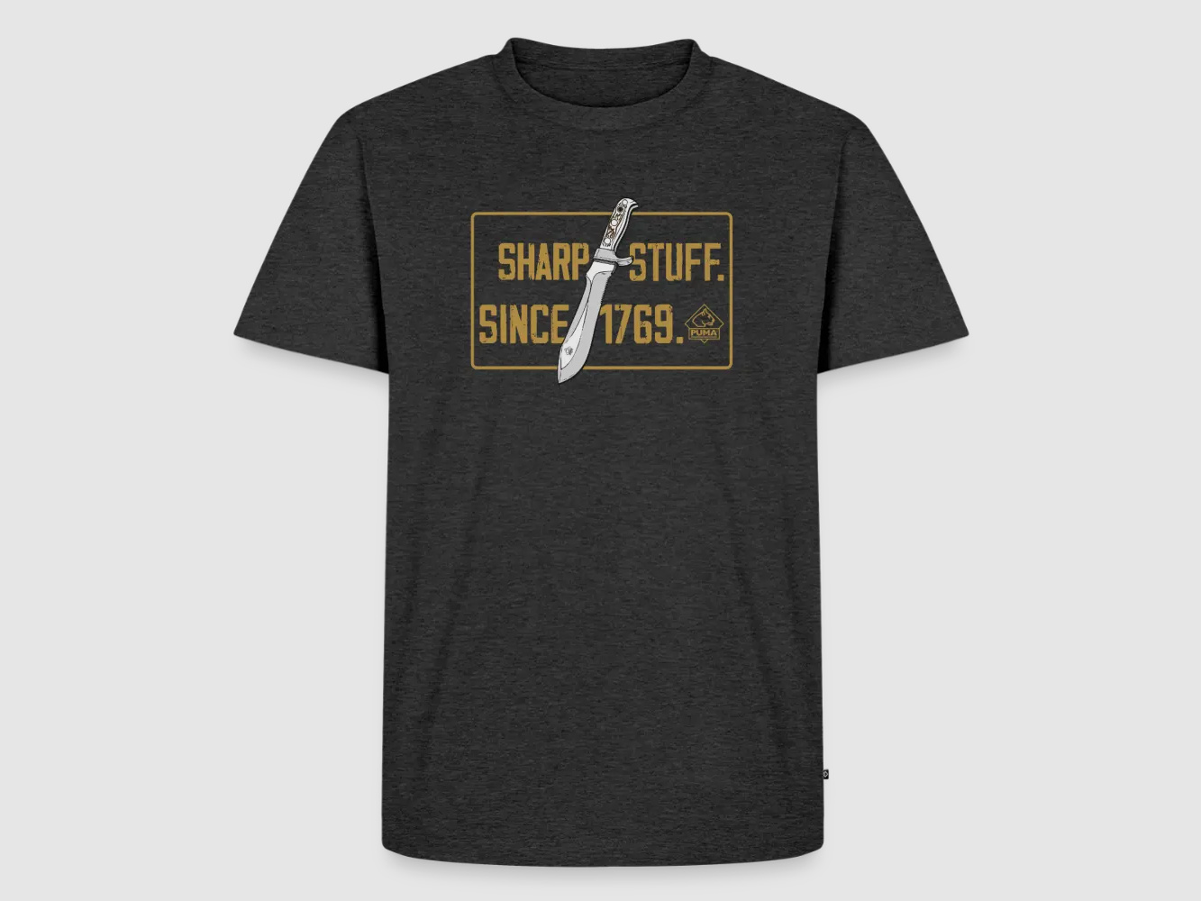T-shirt Premium pour homme PUMA "Sharp stuff since 1769 Gold"