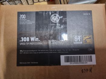 RWS Speed Tip PRO Carabine courte .308 Win. 165grs 20 St.