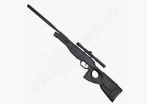 UX Patrol Luftgewehr mit ZF 4,5mm Diabolos schwarz