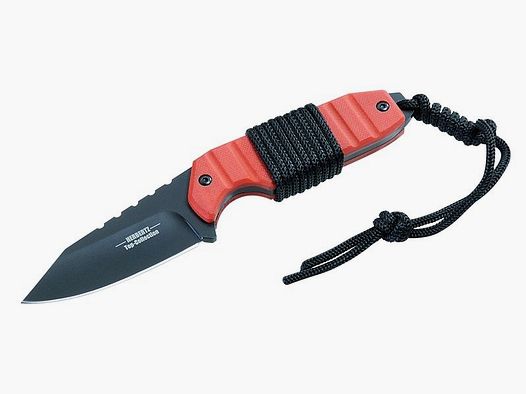 TOP-Collection Couteau Outdoor, Poignée 440 G10 + Enroulement de Corde, Étui
