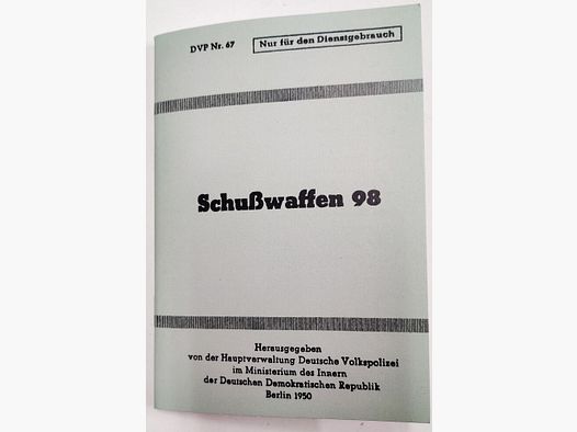 DWJ Bedienungsanleitung Schusswaffen 98