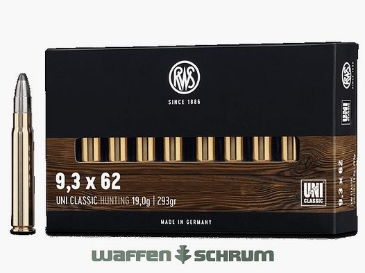 RWS 9,3x62 UNI Classic 19,0g - 293gr