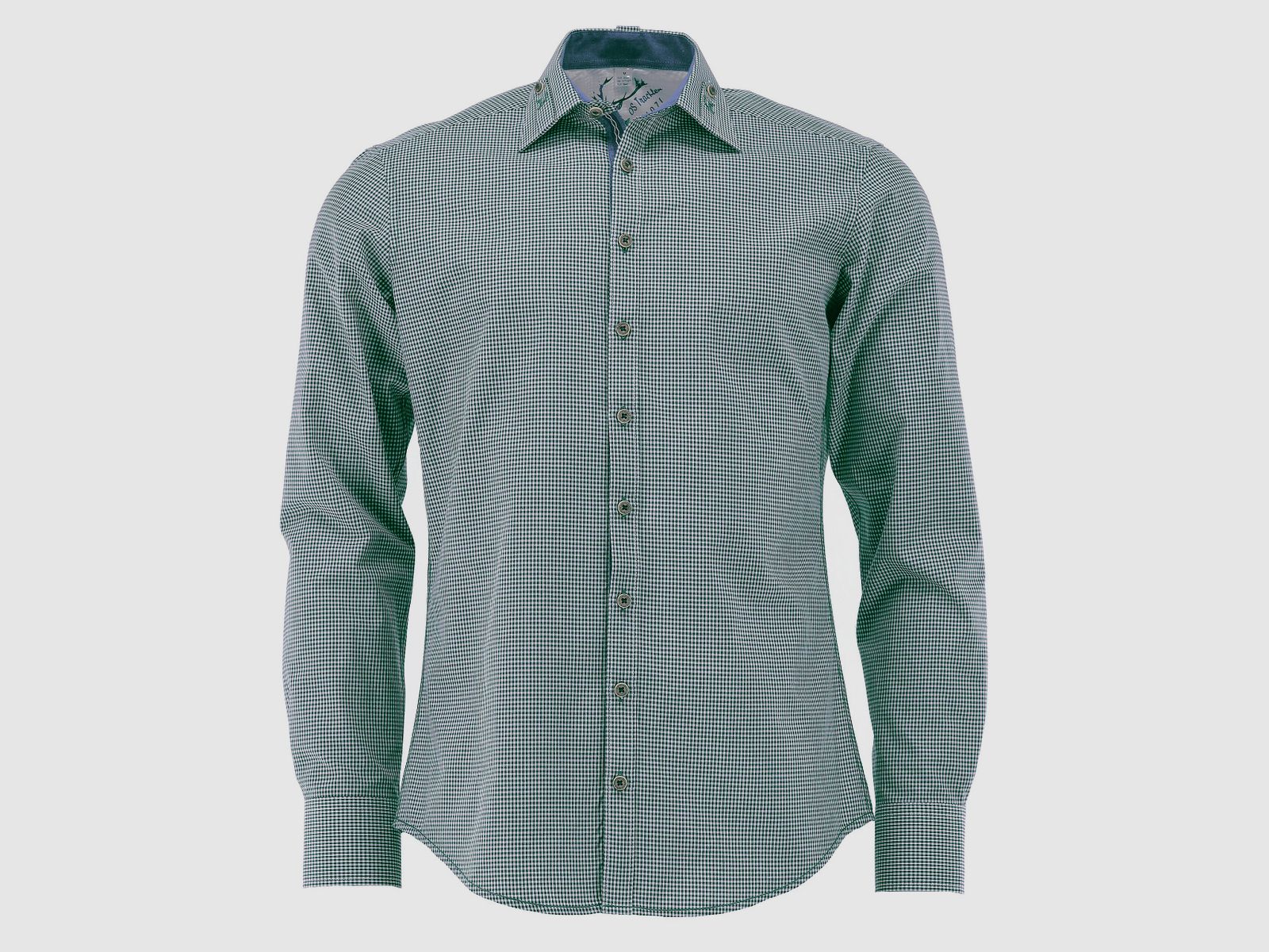 OS-Trachten Herren-Langarmhemd, Slim Fit