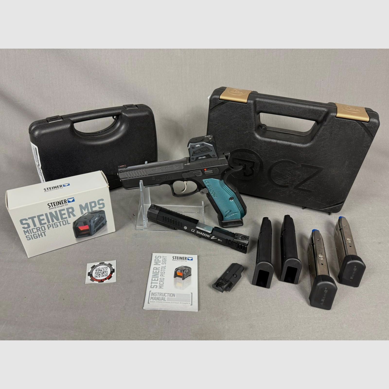 CZ Shadow 2 OR 9mm Luger mit Steiner MPS Set und CZ Kadet WS in .22lr