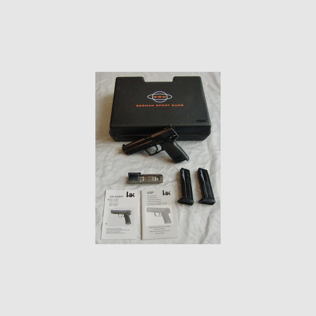 HECKLER & KOCH, MOD. USP EXPERT, Kal. .45 AUTO, IM KOFFER MIT ZUBEHÖR, GEBRAUCHTWAFFE AUS 1. HAND!!!