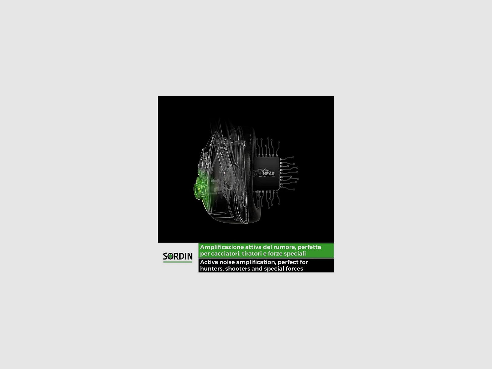 Shooting Headset Sordin Supreme Pro X Camouflage LED gel, Bild 5 von 6