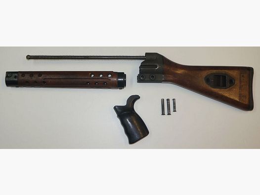Zestaw kolb Heckler & Koch, zestaw kolb G3 z drewna orzechowego 6-częściowy, używany
