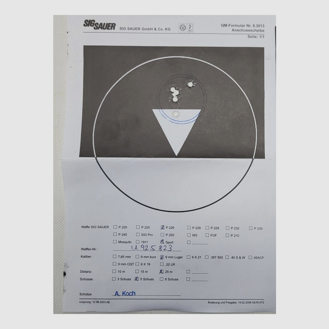 SIG Sauer	 P226 X-Five Supermatch Made in Germany