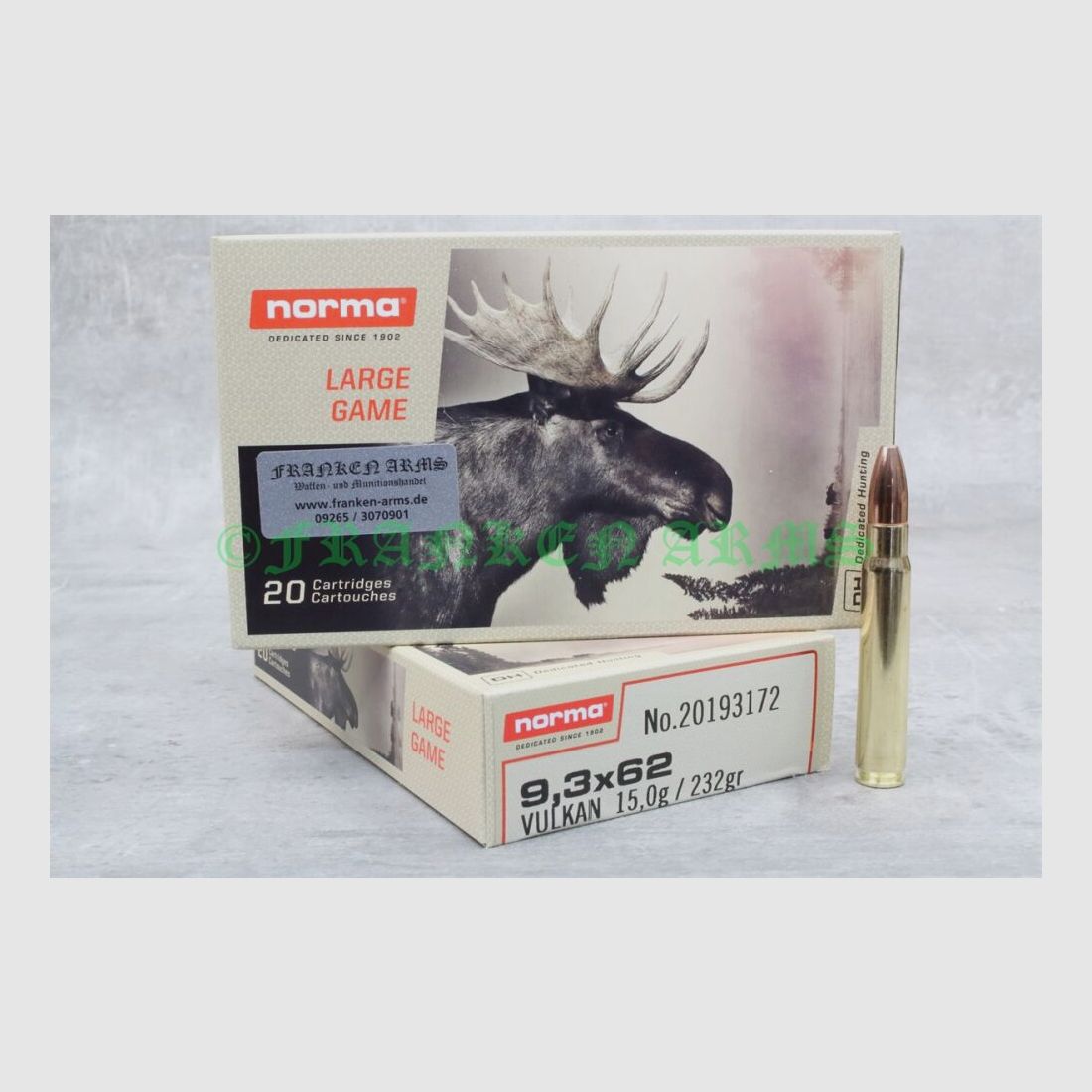 Norma Vulkan 9,3x62 232gr. 15,0g 20 piezas precios por cantidad