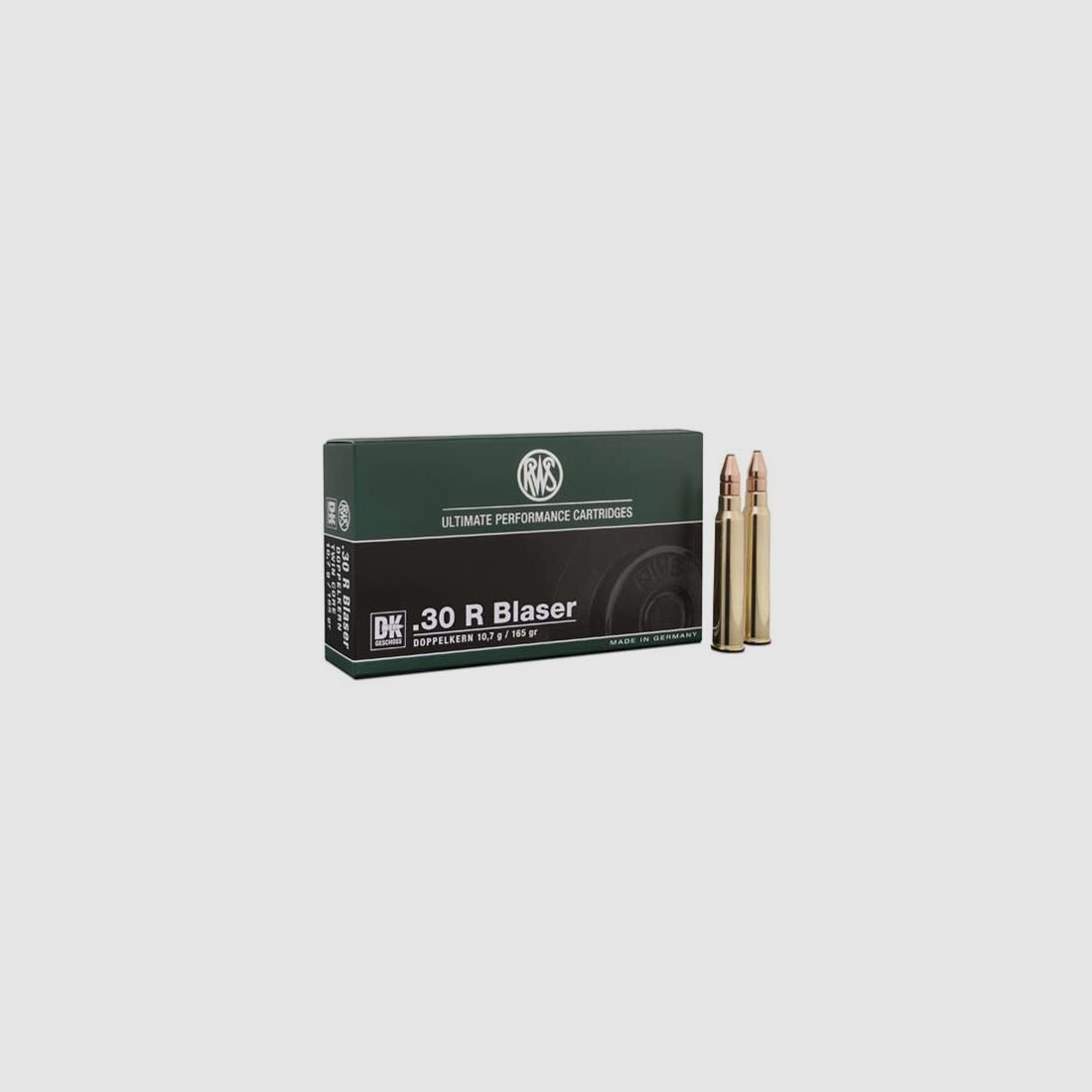 Büchsenpatronen RWS .30 R DK10,7g,165gr !!!