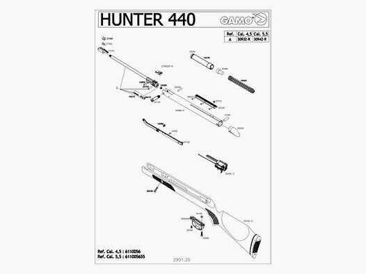Ersatzteile Gamo Hunter 440 AS 19.9J 4.5 mm – 27470 – Kornhalter