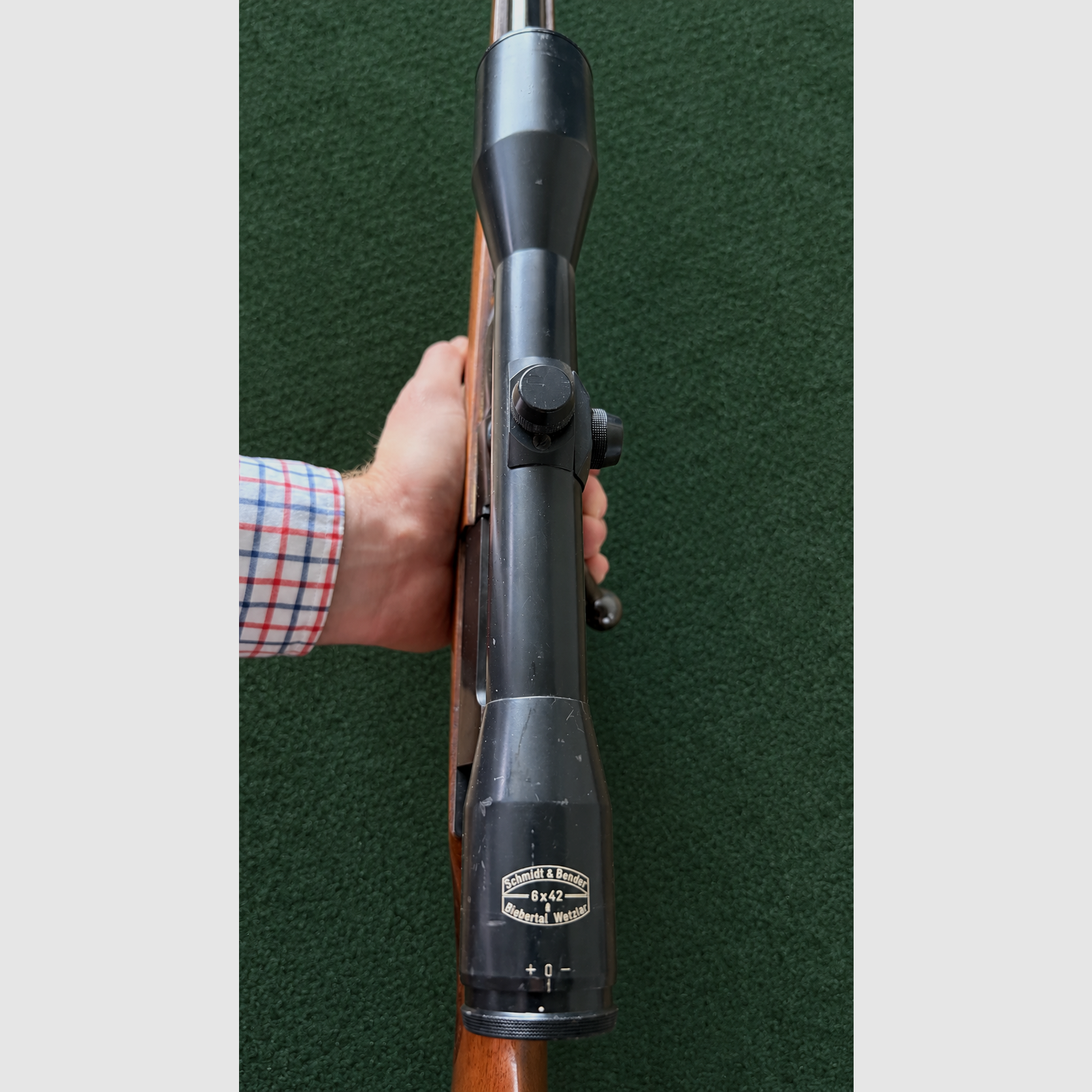 Mauser Modell 66 bolt-action rifle .375 H&H Magnum with Schmidt & Bender 6×42 scope, zdjęcie 7 z 11