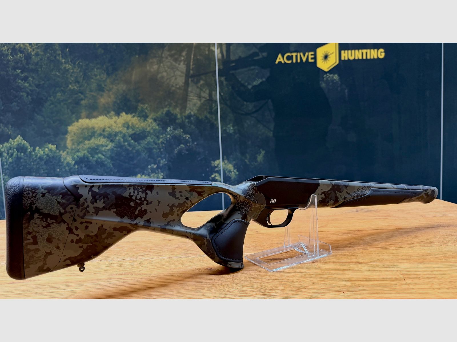 Blaser R8 Ultimate Carbon Huntec Camo carcasa / Atzl Match-caza disparador / Logo plata / Peso semi