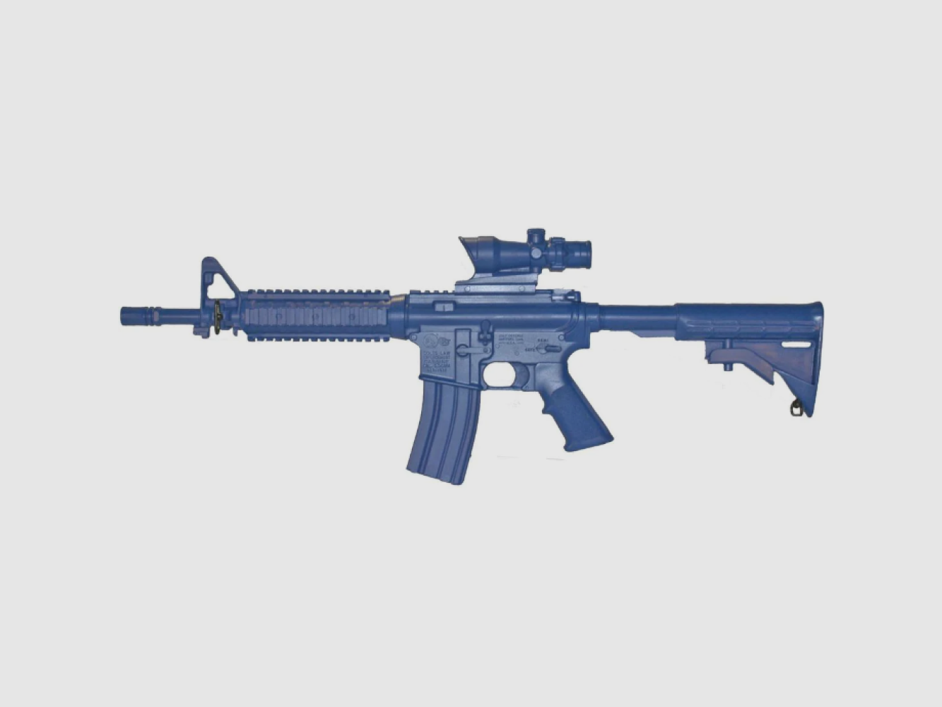 Rings Blueguns fucile da allenamento M4 Flat Top Open Stock con rail e mirino ACOG blu