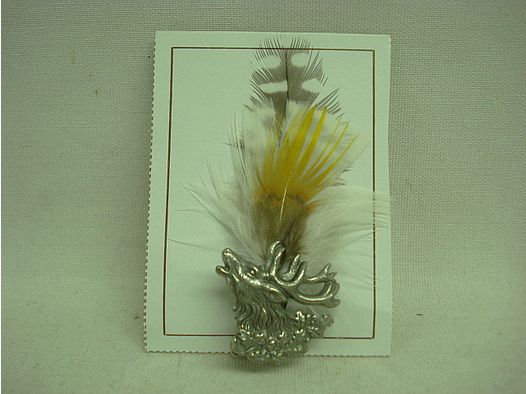 Pluma de sombrero de caza - ciervo con pluma de arrendajo