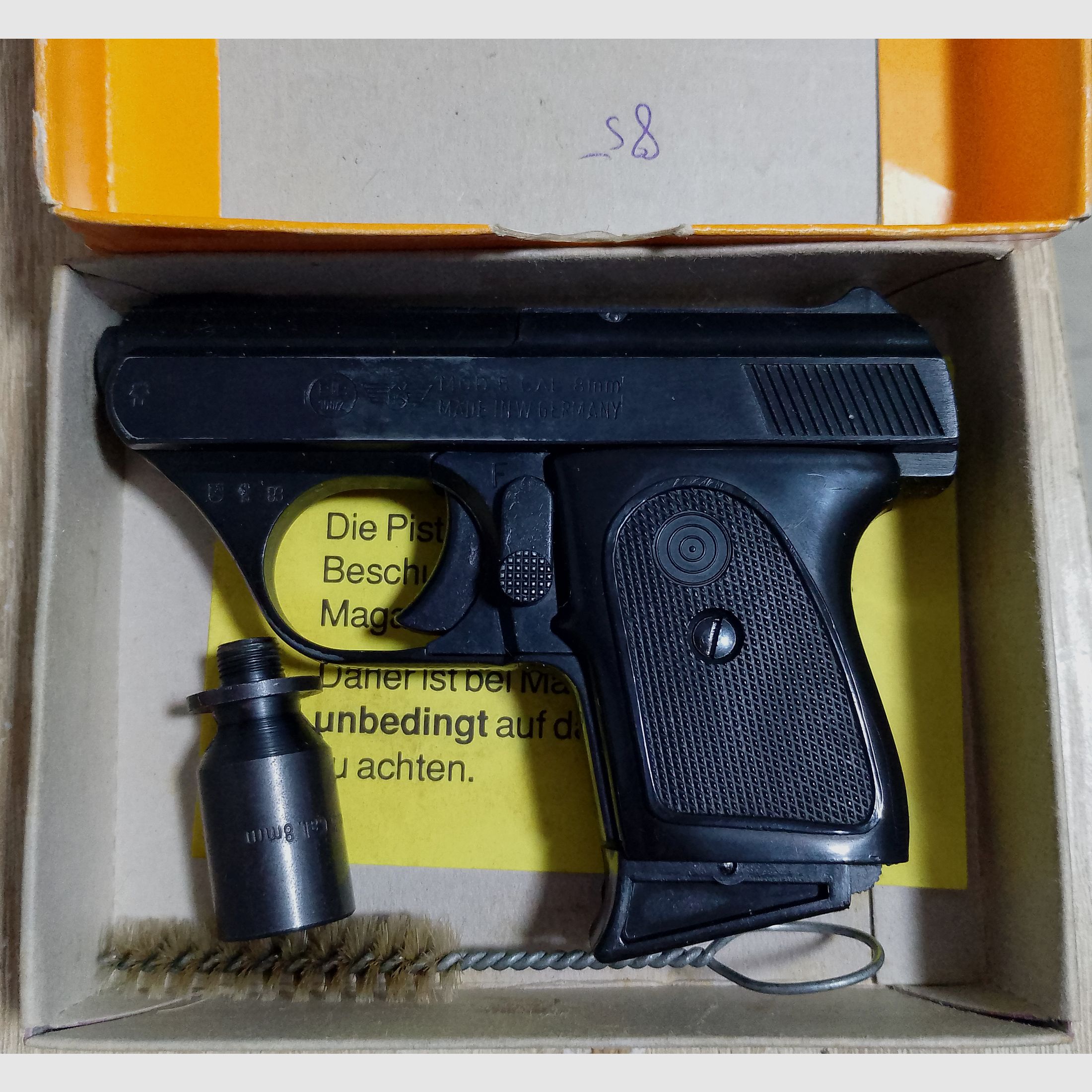 HS Mod.5 Kal. 8 mm Knall/ PTB 100/2 von 1983!
