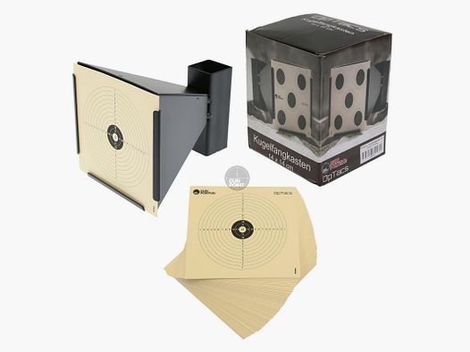 OpTacs - Bullet trap 14 x 14 cm with funnel including 50 target sheets