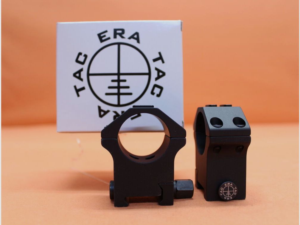 Recknagel Era-Tac Montageringe 30mm (T5003-0020) mit Mutter, Alu schwarz, BH=20mm für Picatinnyprofil