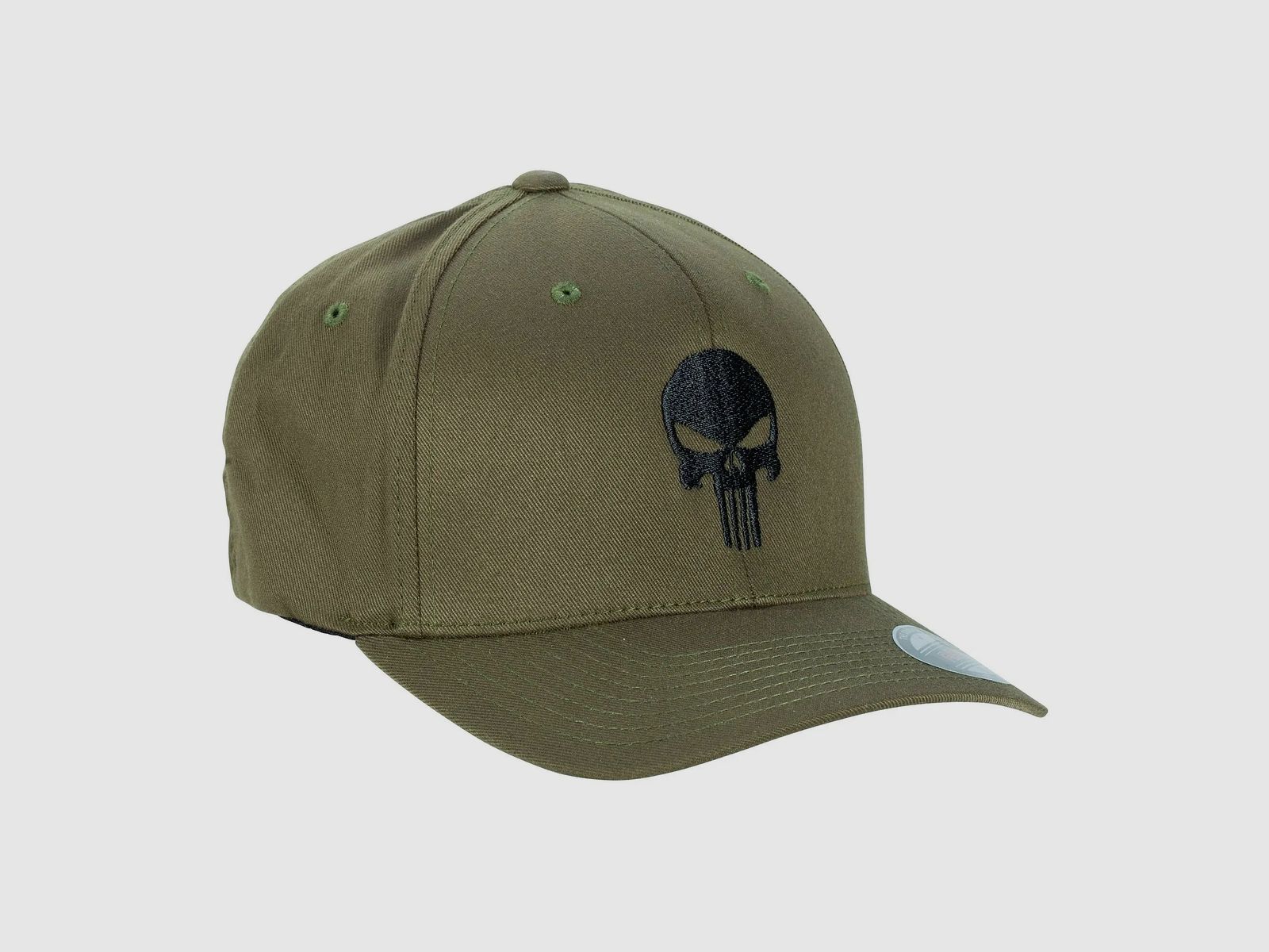 Flexfit Café Viereck Cap Flexfit Punisher schwarz oliv