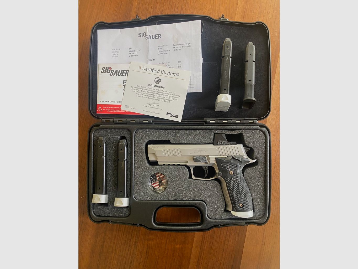 Sig Sauer P226 X-FIVE Supermatch OR. 9 mm Luger