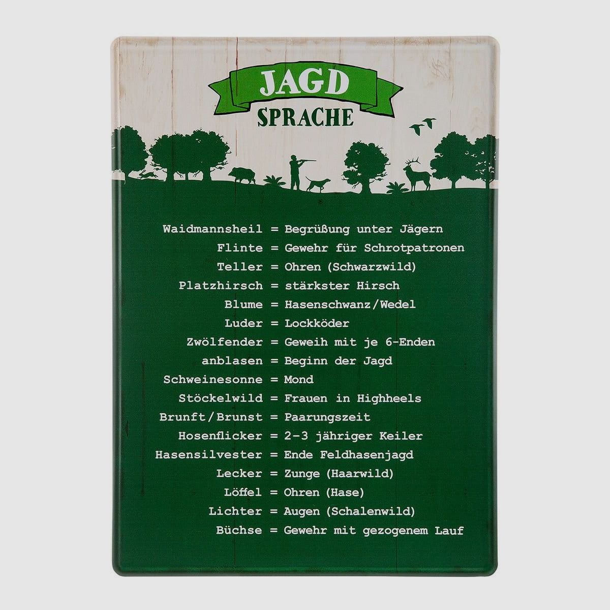 Gilde Metall Schild Weisheit Jagdsprache