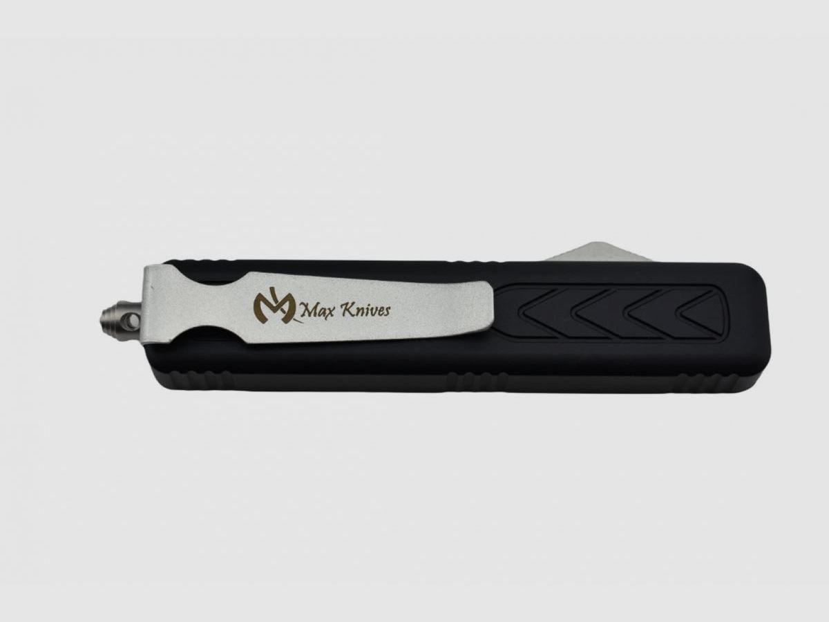 Max Knives MK08DT Couteau automatique OTF noir avec lame en poignard, image 12 sur 12
