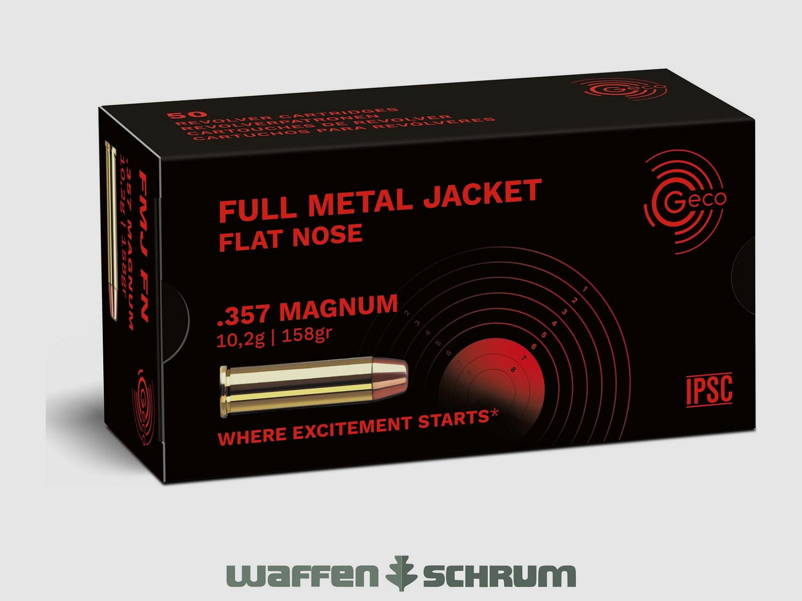 Geco Vollmantel-Fl. 10,2g - 158gr .357Mag
