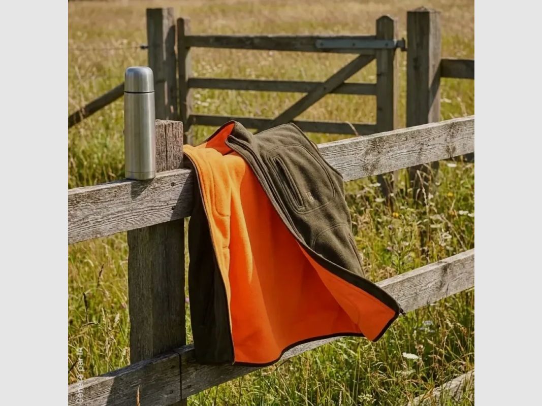 Gilet in pile reversibile Deerhunter Gamekeeper arancione verde, immagine 9 di 14