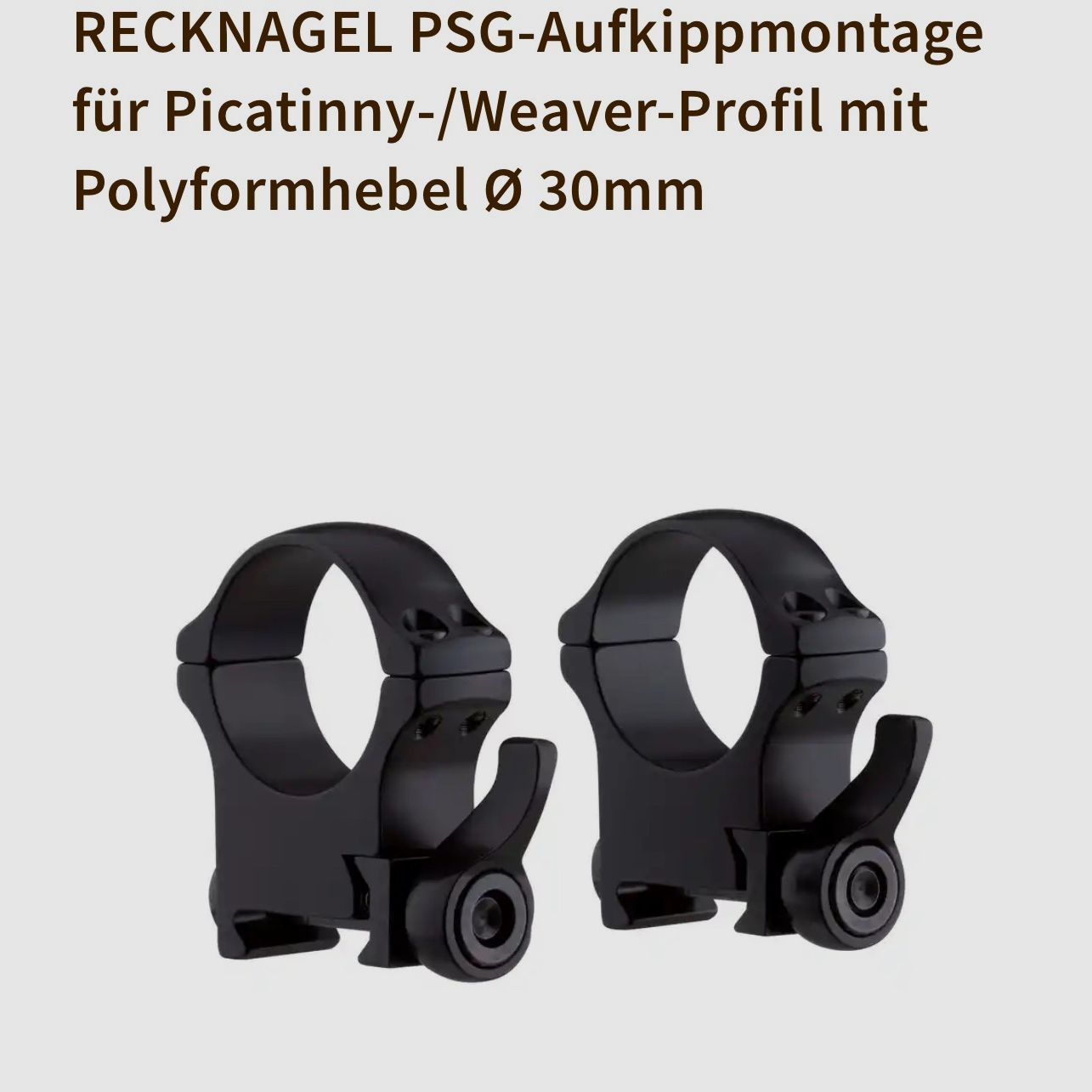 RECKNAGEL PSG-Aufkippmontage für Picatinny-/Weaver-Schiene 