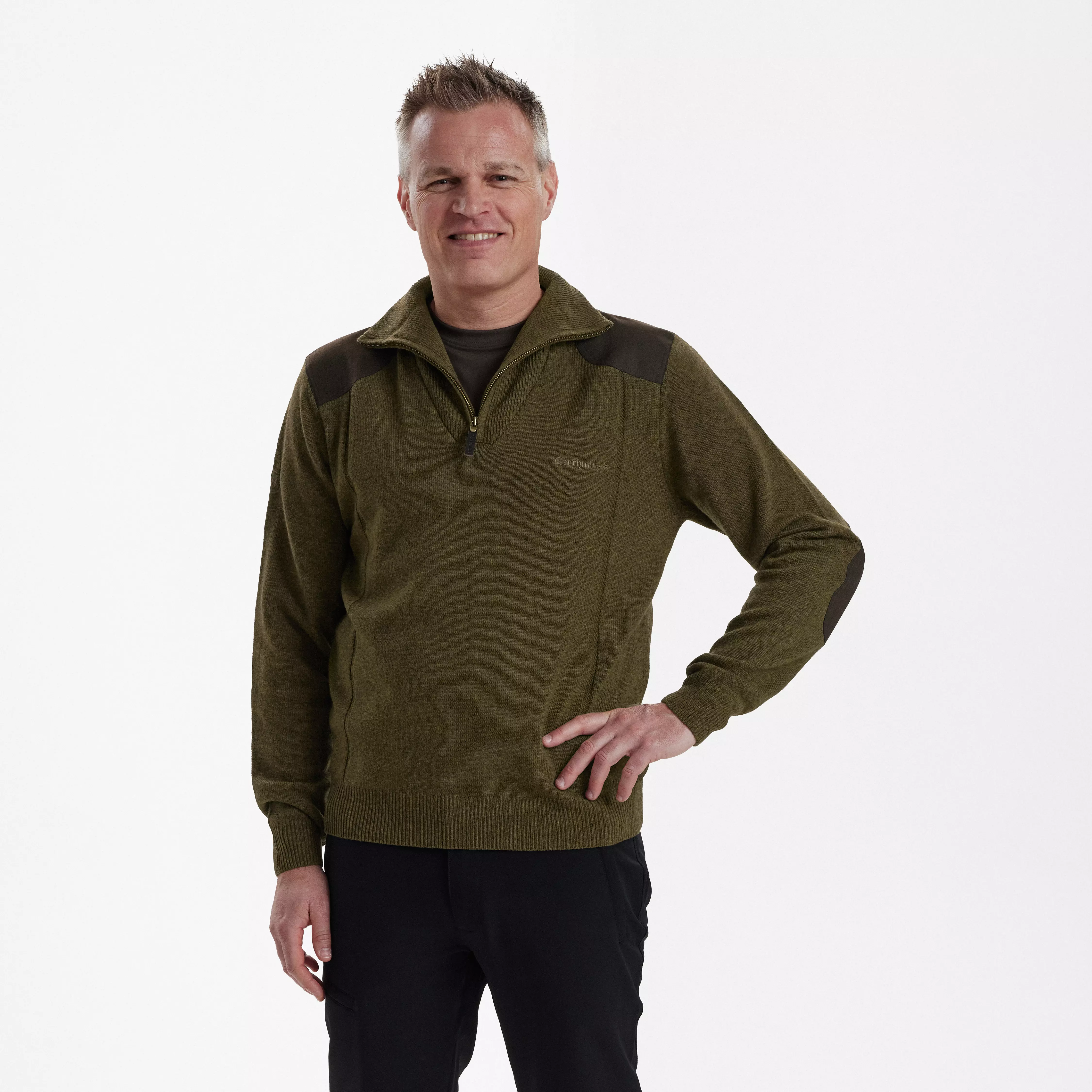 Sheffield pull en maille avec fermeture éclair - Cypress, image 1 sur 5