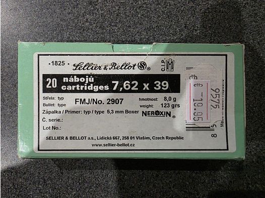 PATRONY SELLIER BELLOT kal.7,65 mm (.32 Auto) FMJ (Kopia)