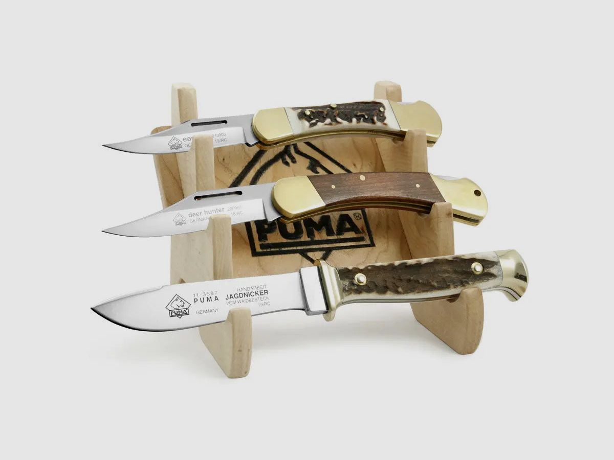 PUMA stojak na noże na 3 noże, drewno bez noży