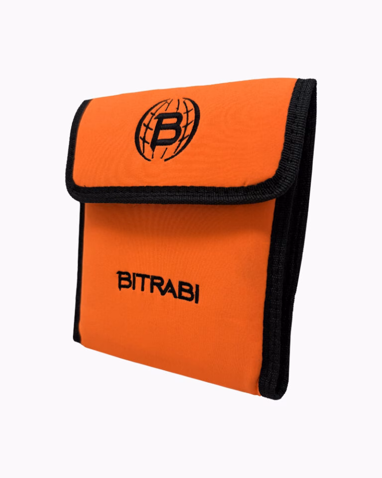 Bitrabi Portalicenza Arancio fluo cm 16X15, immagine 1 di 2