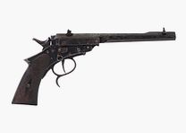 Pistola de tiro alemana "Lagenhahn" siglo XIX, calibre .22lr || pistola de un solo tiro