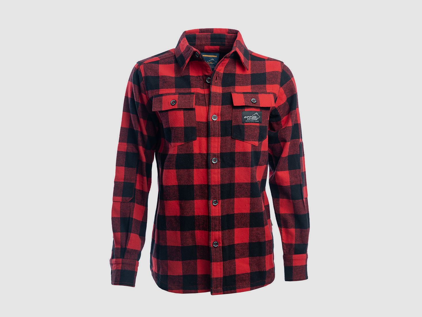 Arrak Outdoor Flanellhemd Damen Rot/Schwarz XL