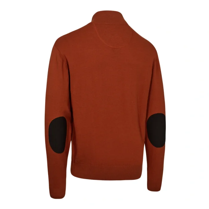 Sweter DEERHUNTER Harrington 1/2-Zip Knit Oak Rust Melange (8119-611), zdjęcie 2 z 3