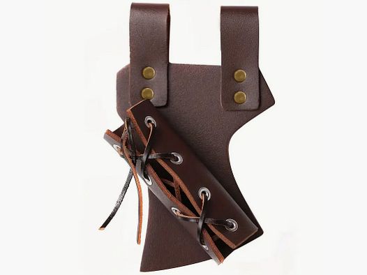Schwerthalterung Mittelalter für Gürtel braun