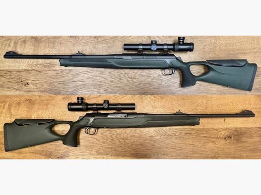 Sauer mit Zeiss Victory Varipoint Drückjagdglas 303 Synchro XT