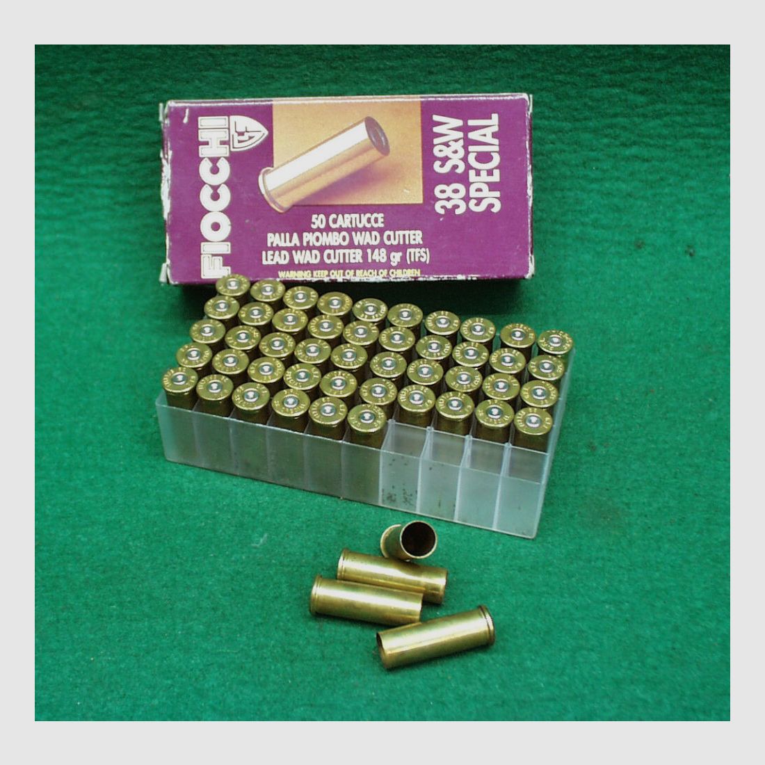 Fiocchi Hülsen Kal.38Special, gebraucht