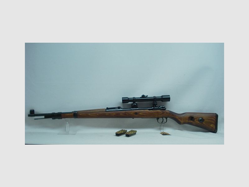 K98 incl. scope + mounting - cal. 6mm BBs, real wood