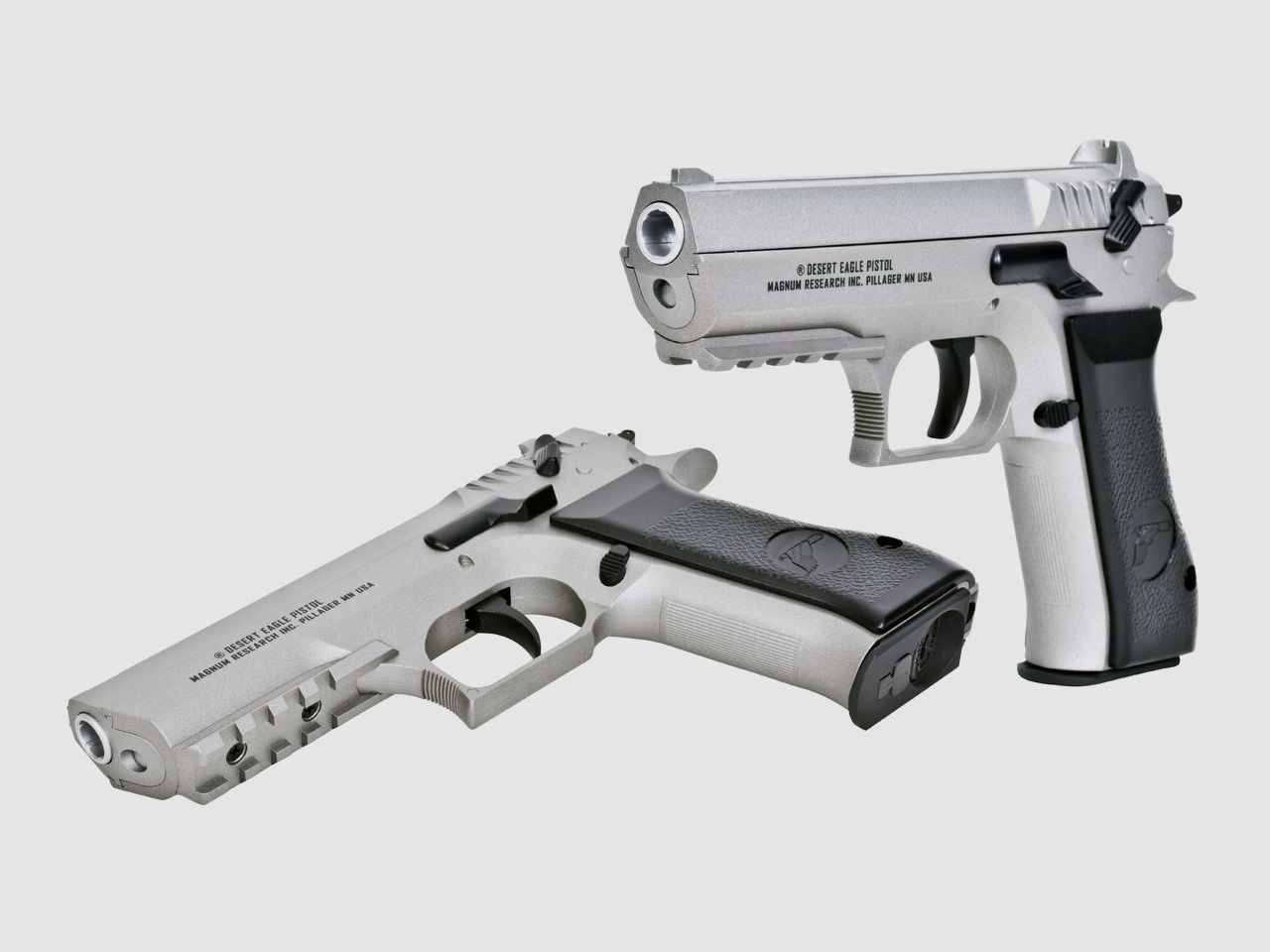 CO2 Softairpistole Baby Desert Eagle, Non Blow Back, silbergrau-schwarz, Kaliber 6 mm BB (P18)