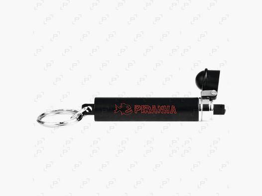 Wiederaufladbarer Pfefferspray-Schlüsselanhänger PIRANHA PPCD SCHWARZ 3 g
